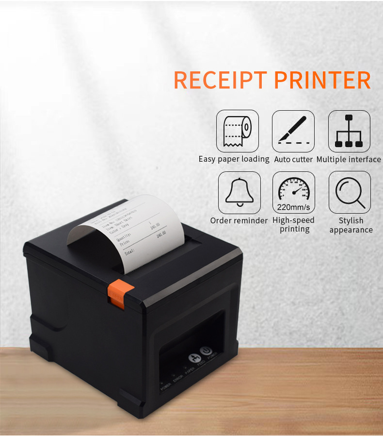 Delivery Note Printer Machine POS-8360 Note Portable Printer,80MM Thermal Printer, Automatic Paper ...
