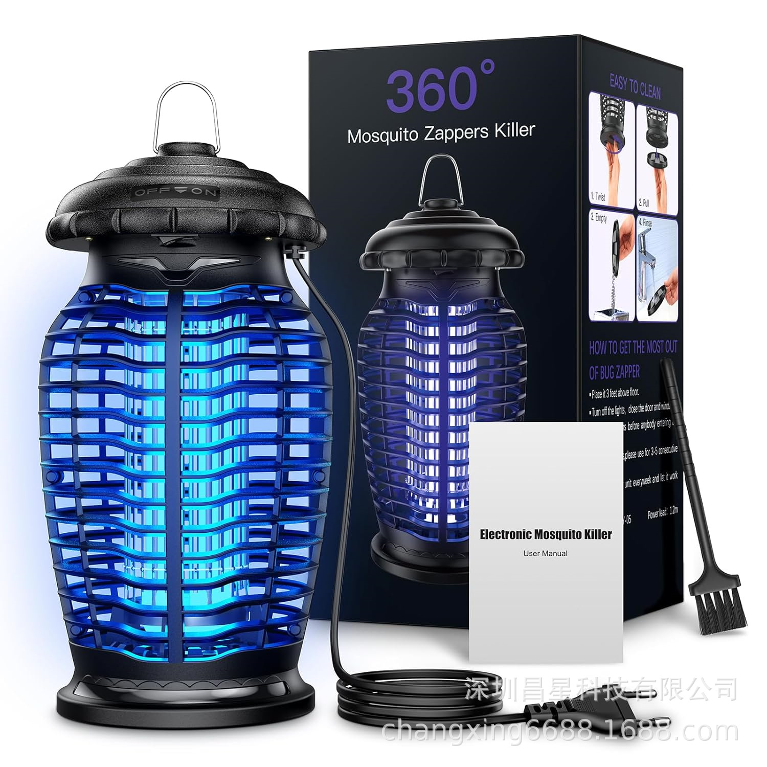 New Mosquito Killer Lamp Outdoor Indoor Electric Mosquito Killer Plug-In Ultraviolet Mosquito Repellent Cross-Border High-Voltage Electric Shock Mosquito Killer