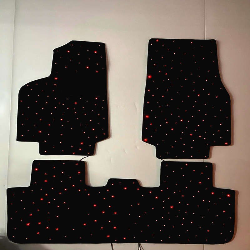 New Tesla Model Y Floor Mats, Model 3-Specific Car Mats with Fiber Optic Starlight Effect