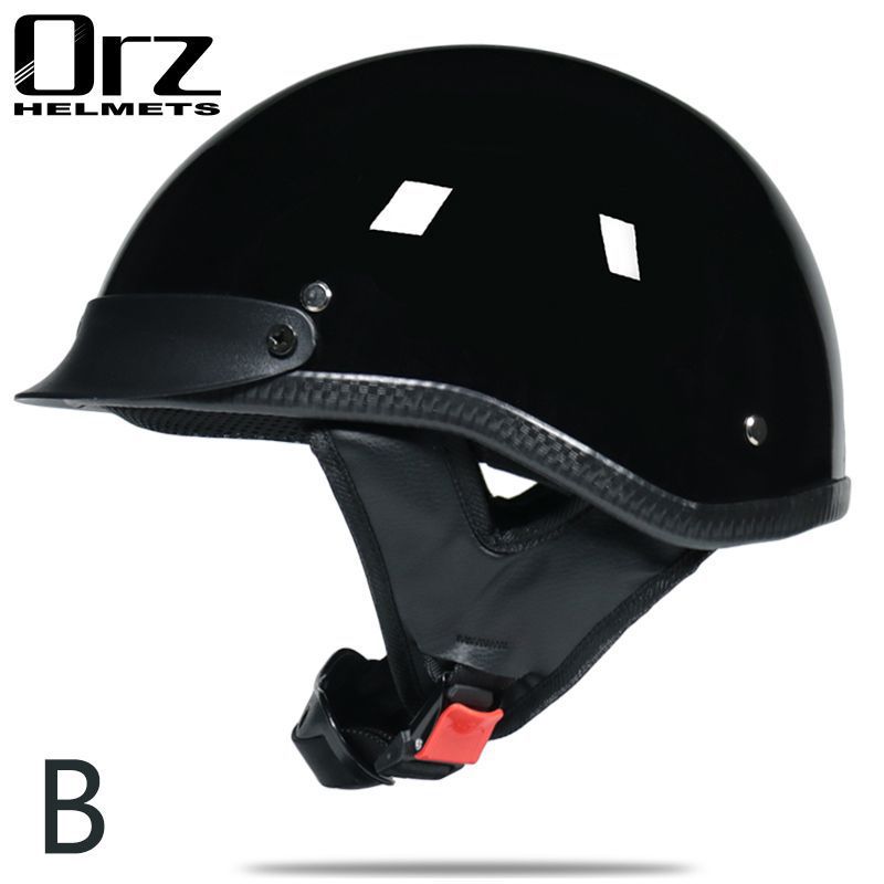 Casco, casco de verano, casco medio para motocicleta para hombre, scooter, bicicleta eléctrica, casco retro personalizado estilo príncipe, moda urbana, talla grande para motociclistas