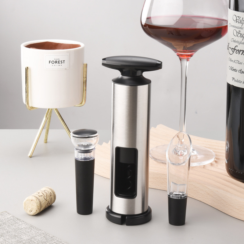 Fábrica de fuerza destornillador multifuncional de metal transfronterizo creativo Abreador eléctrico de vino tinto Abrebotellas inteligentes de acero inoxidable