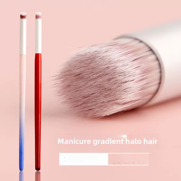 Nail art blooming gradient pen nail art poke pen oblique hair removal brush feeling strong bristles soft nail pen makeup brush