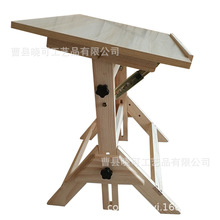 绘图桌绘画桌培训班美术桌工程制图桌可调节高度倾斜绘画学习桌