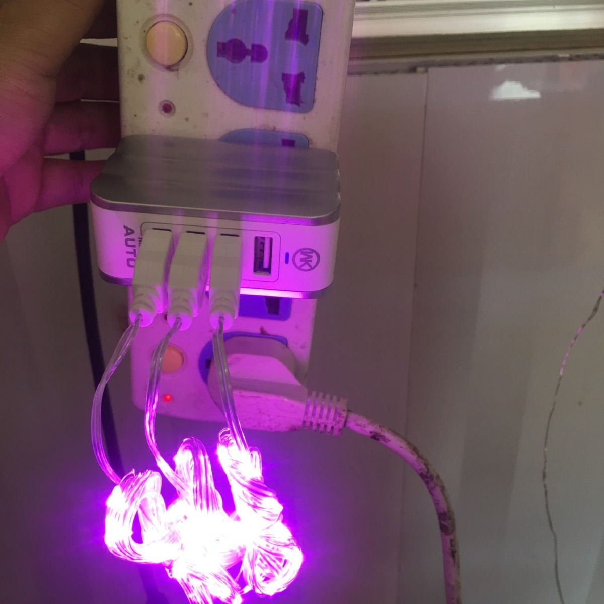 Interfaz USB de carga tesoro decorativo alambre de cobre Cadena de luz pequeña cadena de luz de color bombilla pequeña cadena de luz estrella luz lámpara de alambre de cobre