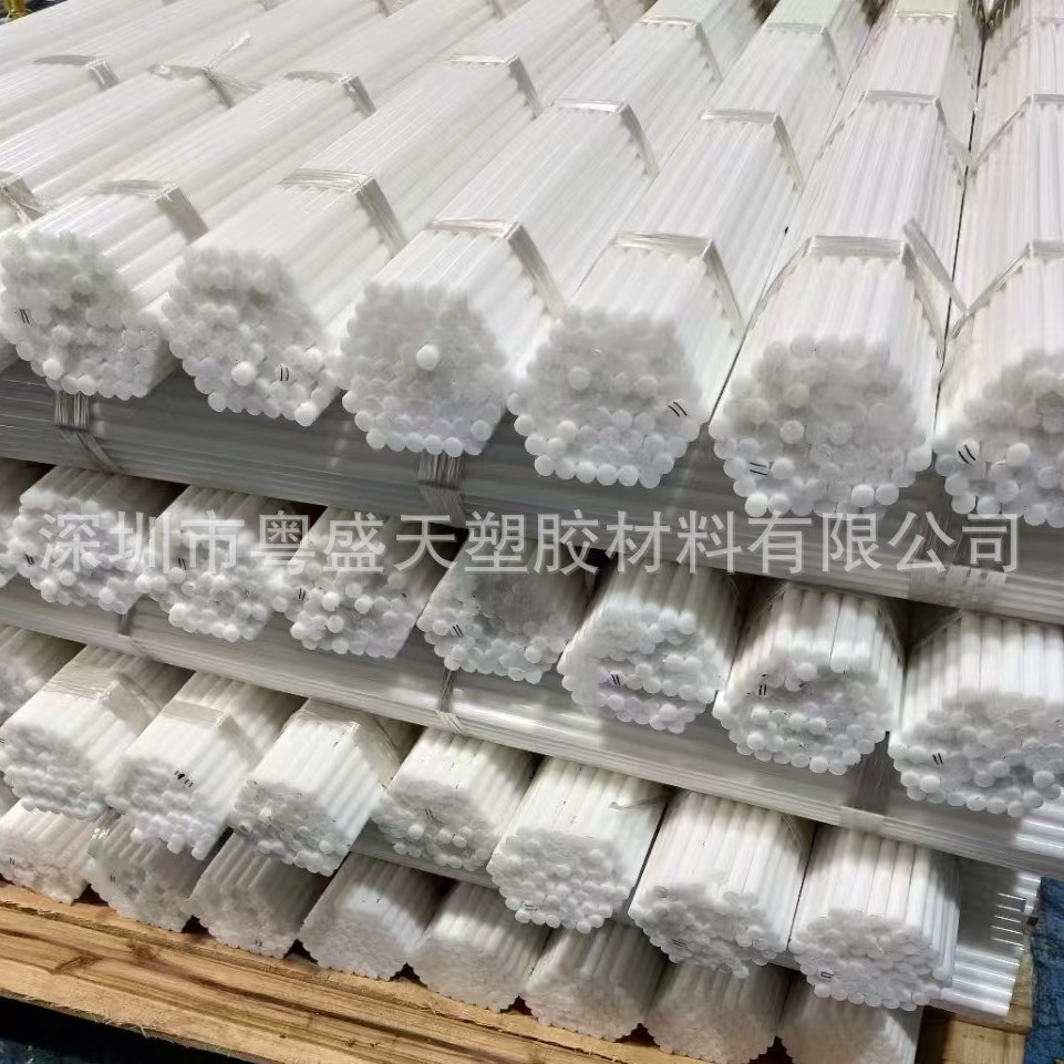 白色耐腐蚀聚四氟乙烯PTFE棒，白色铁氟龙PTFE棒