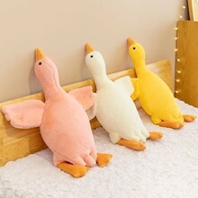 大きな白いアヒルの睡眠枕ぬいぐるみアヒル大きなアヒル人形枕ベッド菩提アヒル人形睡眠ギフト