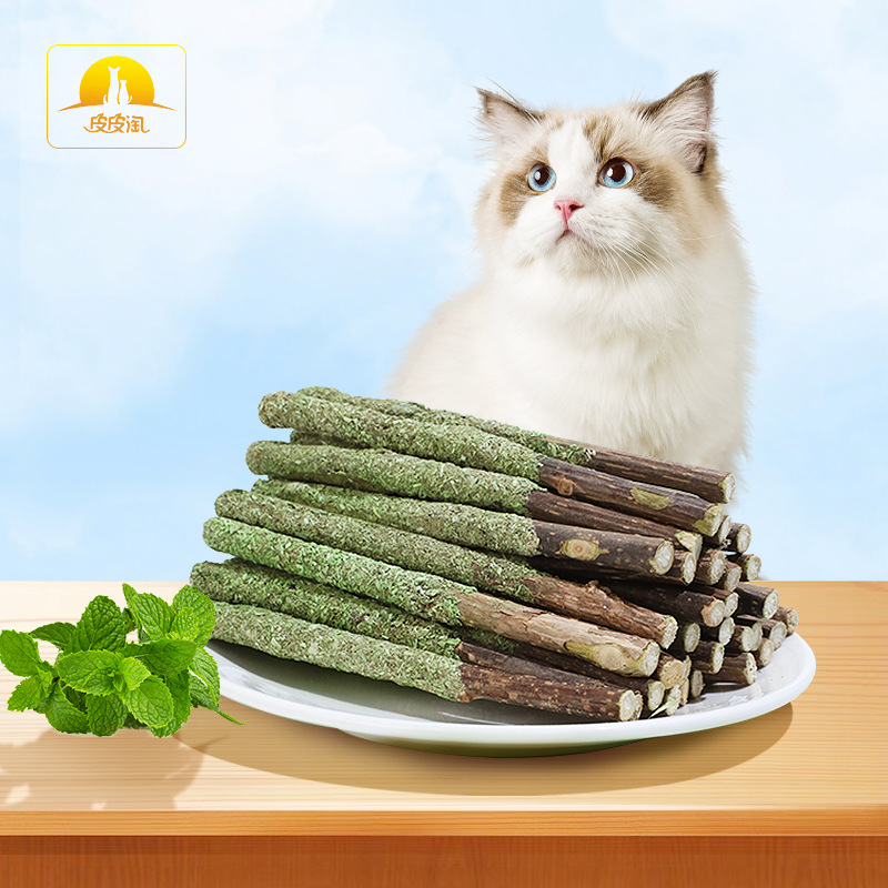 Pipi Tao Mutian Polygonum Stick Snacks para gatos Mint Cat Bola de pelaje Suministros para mascotas Stick para gatos