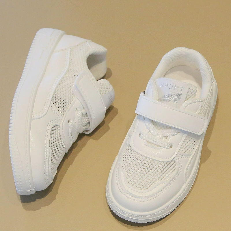Children's white shoes, sports shoes for men and women for leisure, light panel, sneakers, footwear