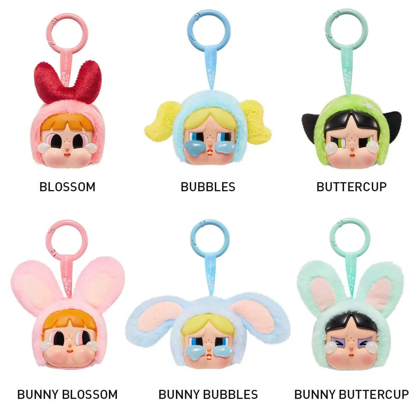 Подлинная Bubble Mart Crybaby × Flying Flying Female Police Series Crying Big Gloves Face Face Blind Blood Box Network