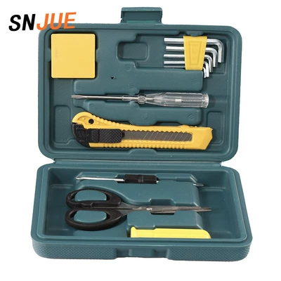 Scissors Small 11-Piece Combination Tool Box Set Portable Tool Set Car Household Hardware Tools 8012F