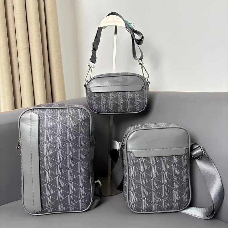 In-Stock New Vintage Printed Pu Men's Shoulder Bag Casual Fashion Crossbody Bag Horizontal Version Trendy Men's Crossbody Bag