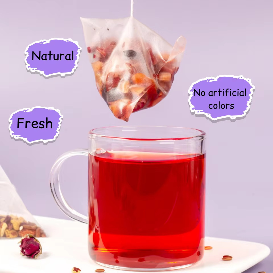 Menopause Support Herbal Tea Bag Blend with Rose Jujube Mulberry Caffeine Free Wellness Tea 100g key features