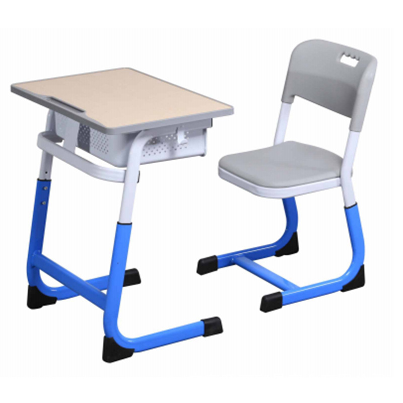 Mesa y silla individual para estudiantes (primaria/secundaria), altura ajustable con tubo, fabricante para escuelas o centros de tutoría image 11