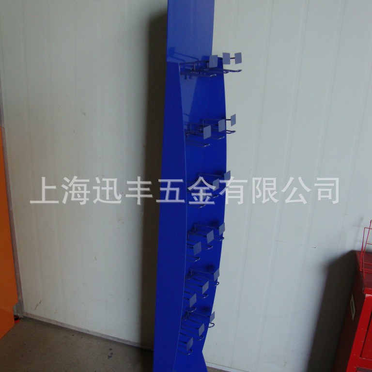 工厂直供冲孔板挂钩展示架落地折叠小架子、旋转陈列架小台架