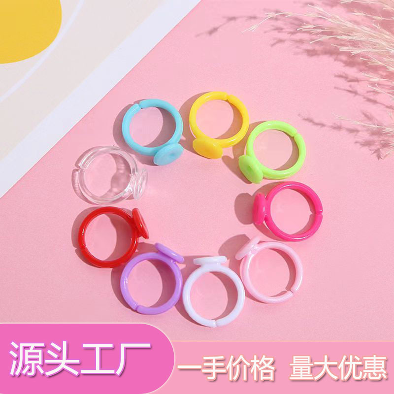 Children's ring holder empty holder cartoon plastic color ring holder accessories children's reward printing accessories handmade accessories