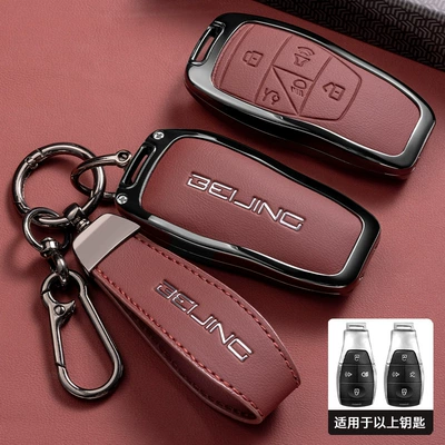 Bj60 Women's Bag Bj80 Lock – Car key bag - model-a-single-shell-volcanic-red-car-logo-rope
