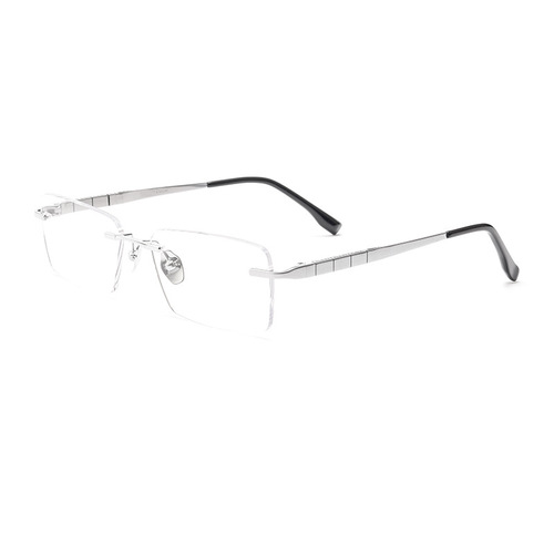 高启盛同款F91092T超轻β钛无框眼镜架风琴腿商务男士近视眼镜框