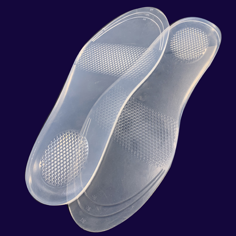 Pizarra de silicona Plantilla de onda plana masaje de absorción de choque cómodo engrosado antideslizante invisible aumento de la altura suave plantilla de la palma completa