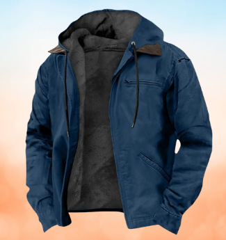 Europa y América transfronteriza multicolor color sólido impresión 3D Impresión digital suéter con capucha forro marrón Chaqueta de algodón acolchado