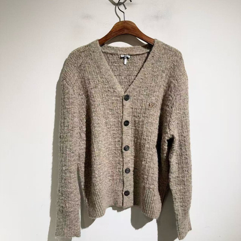 Aw Old Money Style Knitted Cardigan Geometric Embroider Men's Casual Sweater Jacket Fashion Design Cardigan Jacket for Men