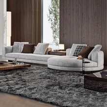 意式轻奢真皮沙发北欧头层牛皮现代简约客厅转角康纳利异弧形组合