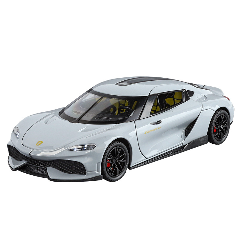 1: 24 Koenigsegg modelo de automóvil de aleación gemini sonido y luz retorno al por mayor adornos coleccionistas regalos para niños