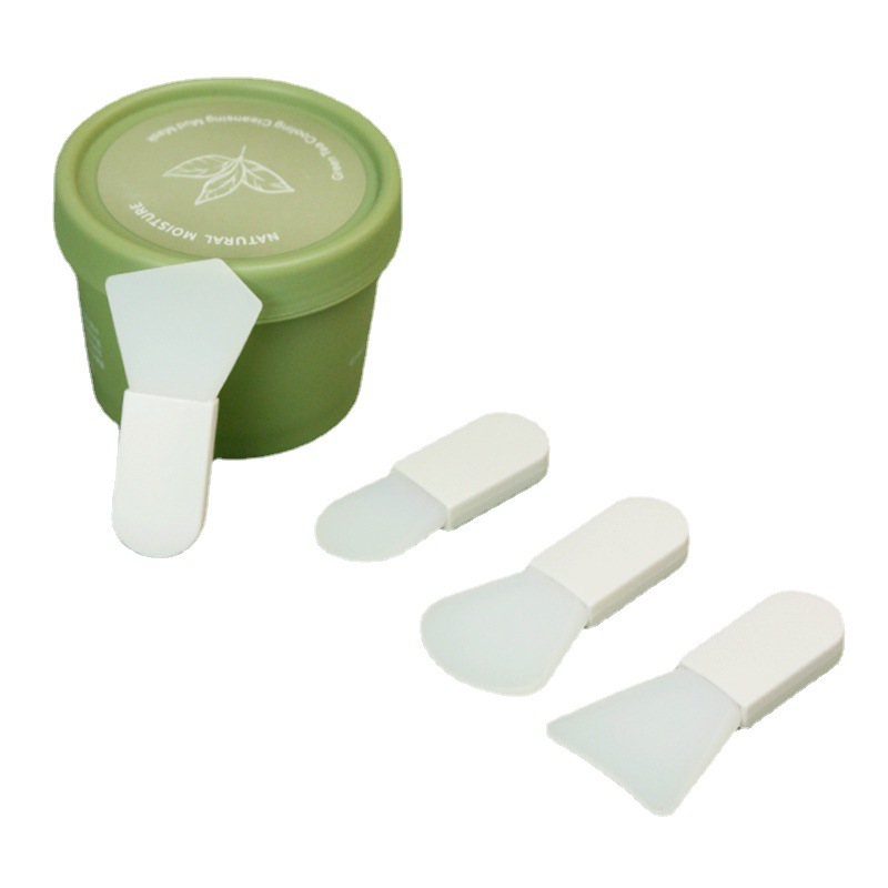 Blanco cepillo de máscara de silicona mini mango corto película de barro aplicada herramienta de belleza cepillo de máscara de silicona fábrica personalizada