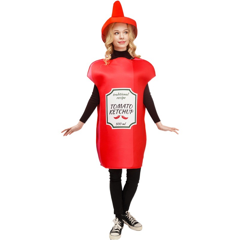 Pareja mostaza salsa de tomate traje Cosplay traje etapa traje Halloween carnaval mascarada