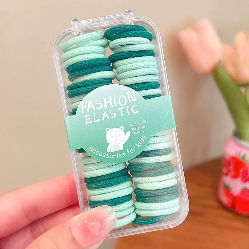 60 piezas ~ banda de goma para niñas El tamaño pequeño no duele el cabello banda de goma cuerda de pelo Internet celebridad niños bebé cuerda de pelo bebé anillo de pelo