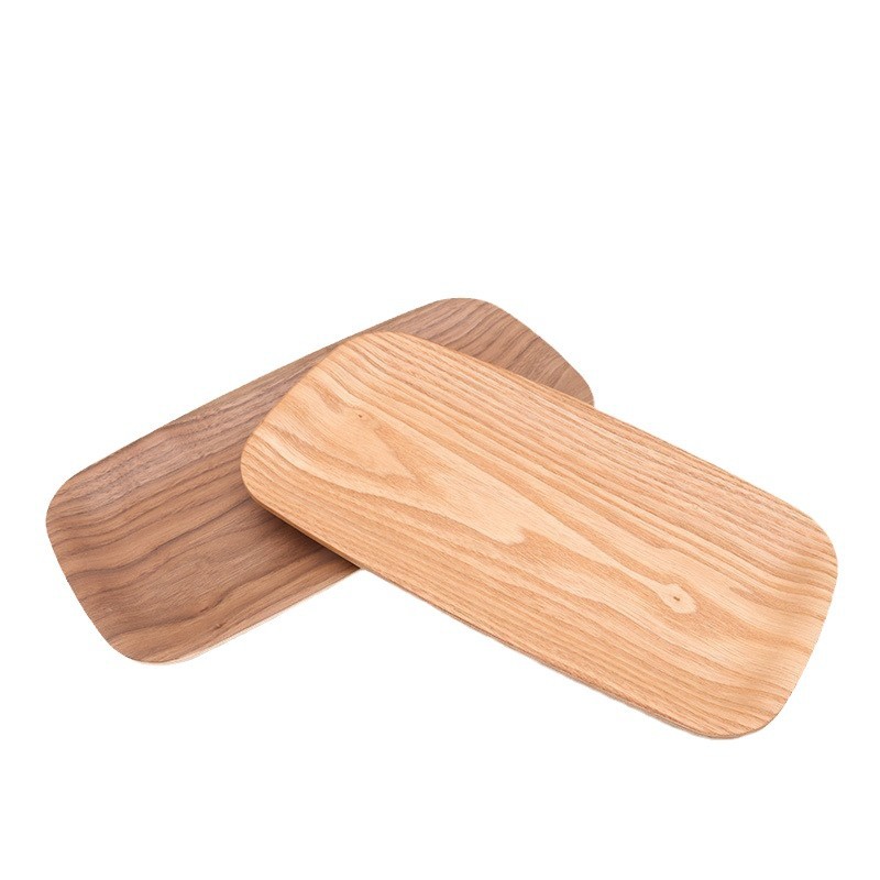 Inventario de salgueado de agua, bandeja de nueces negras, bandeja de fruta seca rectangular, bandeja de té de madera de haya, bandeja de pastel personalizada