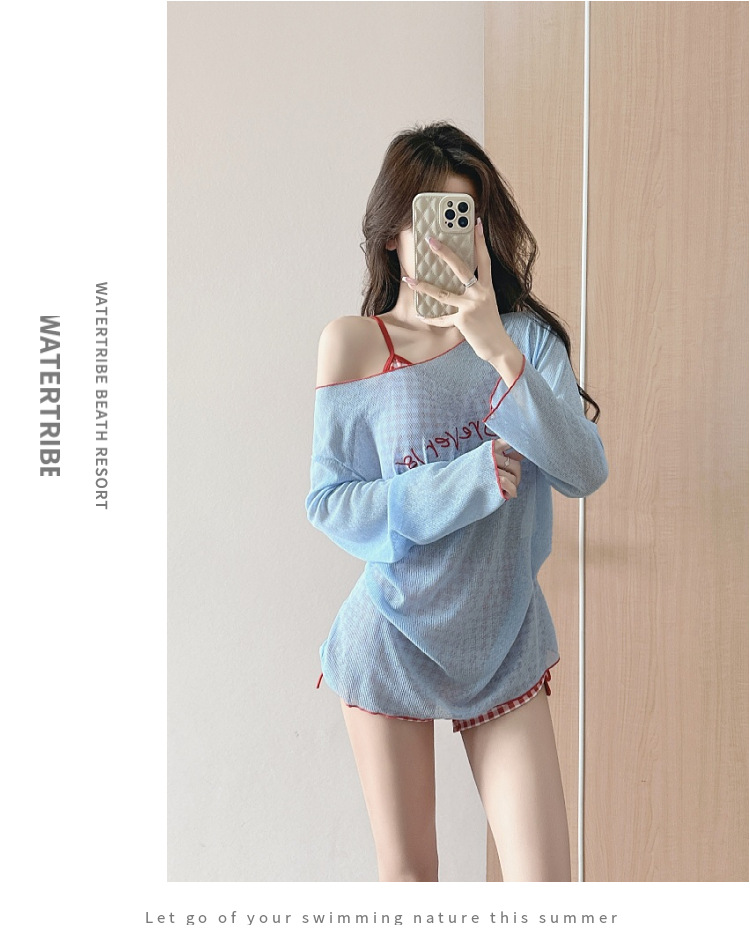 GraceChic GraceChic Two-Piece Swimsuit Women Plus Size Long Sleeve High-End Conservative Style For Curvy Girls Covering Flaws Stunning_ecoleips.com