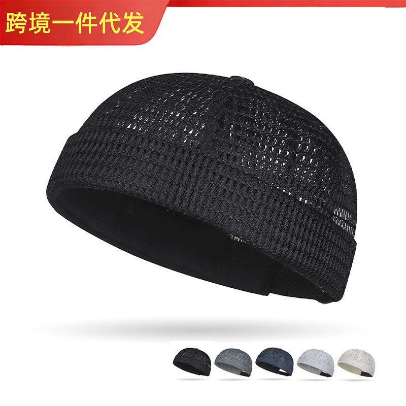 Cross-Border Dropshipping New Style Mesh Breathable Brimless Cap Adjustable Hip-Hop Unisex Dandy Landlord Hat