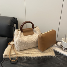 秋冬季新款豹纹复古包包实用高级通勤斜挎包小众潮流时尚手提包