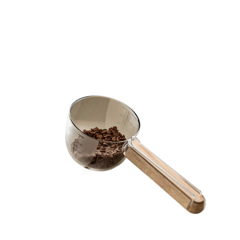 Nuevo producto Cuchara de comida para gatos con mango de madera Cuchara de comida para gatos con clip Suministros para gatos y perros Pala de comida Suministros para mascotas al por mayor