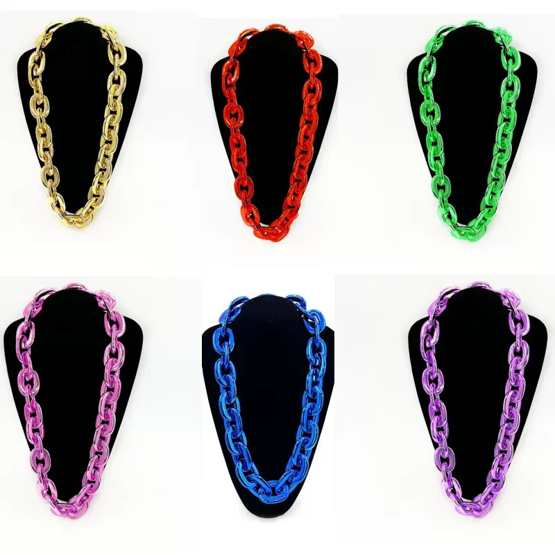 欧美U形嘻哈CCB夸张大金项链世界杯项链球迷饰品项链