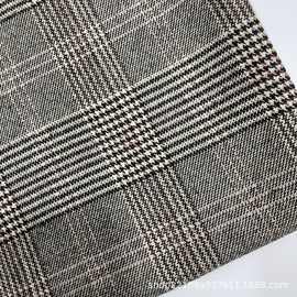 加厚磨毛仿毛大格子 休闲外套 裙子 裤子面料 涤纶梭织色织格子布