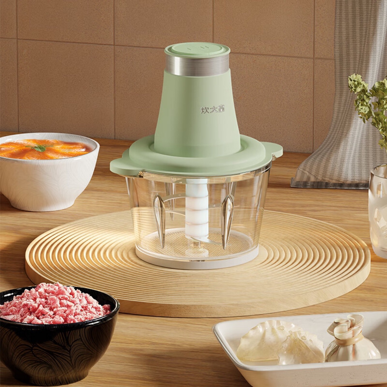 Cooker King Meat Cutter Household Food Processing Machine 1.8L Chopper Multifunctional Cooking Machine CDH-JR0318