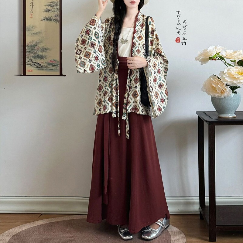 Modernized Wei and Jin Dynasty Pleated Clothing, Spring and Summer Suspender Skirt, Daily Traditional Chinese Style Hanfu, New Chinese Style for Commuting