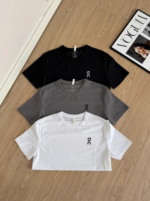OnApa ベーシックシリコンロゴ高弾性アイスシルク速乾半袖 Tシャツカップルスタイルワンピースドロップシッピング工場直送|undefined