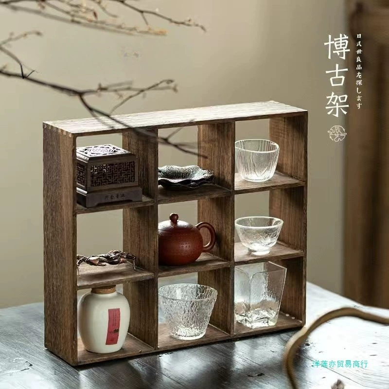 Чашка из цельного дерева чайная полка чайная стойка Dobag чайная посуда Bo древняя полка ручной работы