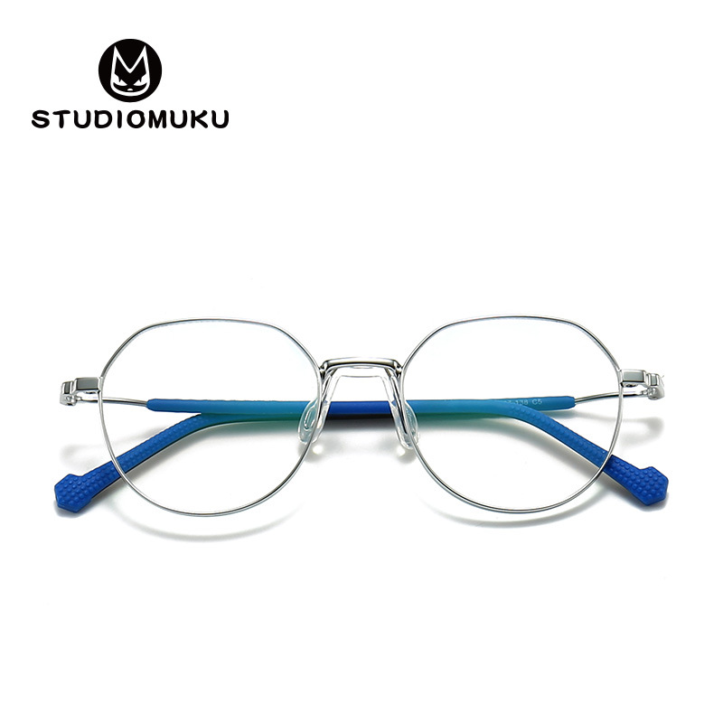 STUDIOMUKU Muku niños gafas Marco Ultra-ligero miopía gafas marco retro artístico gafas de cara pequeña marco