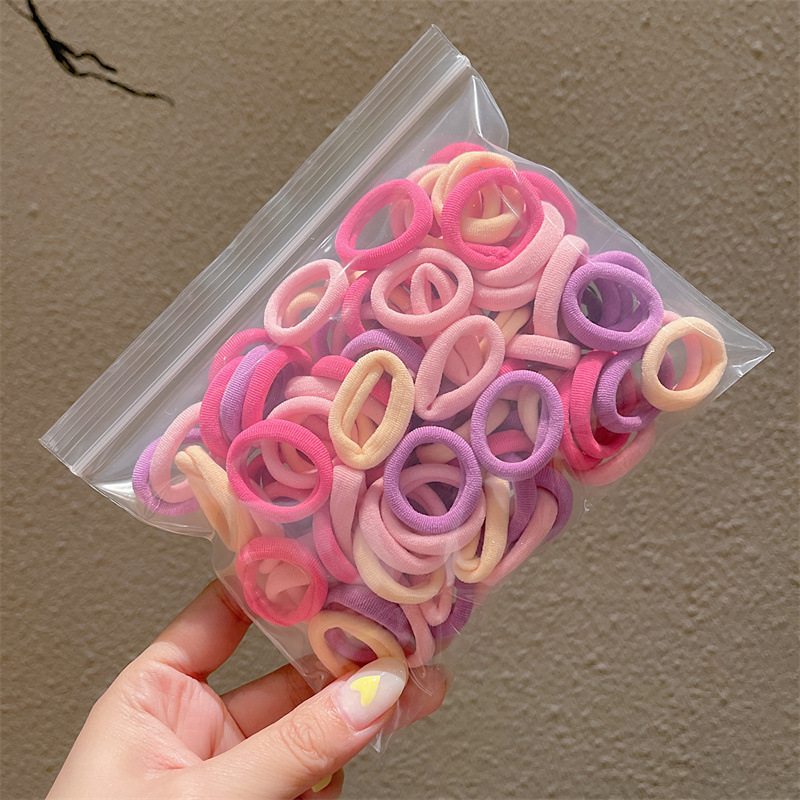 Bandas elásticas para el cabello tipo macaron, suaves y pequeñas, ideales para niñas o bebés