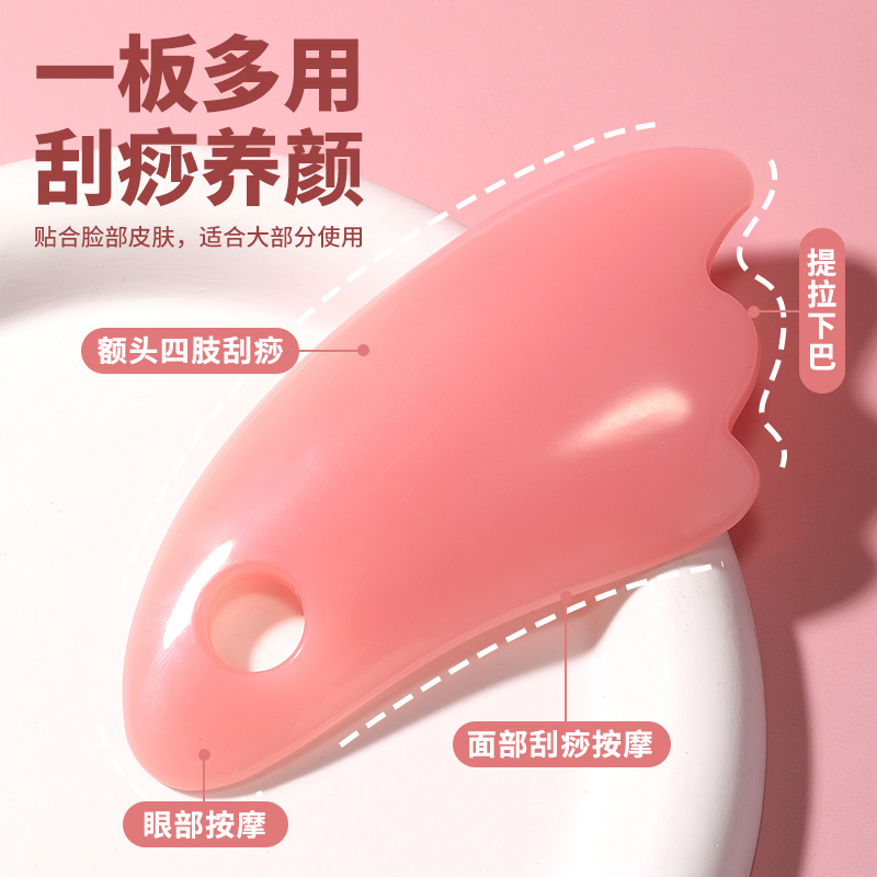 LMLTOP tabla raspadora bola masajeador de ojos juego de 2 piezas herramienta auxiliar de crema de ojos palo de masaje SY142