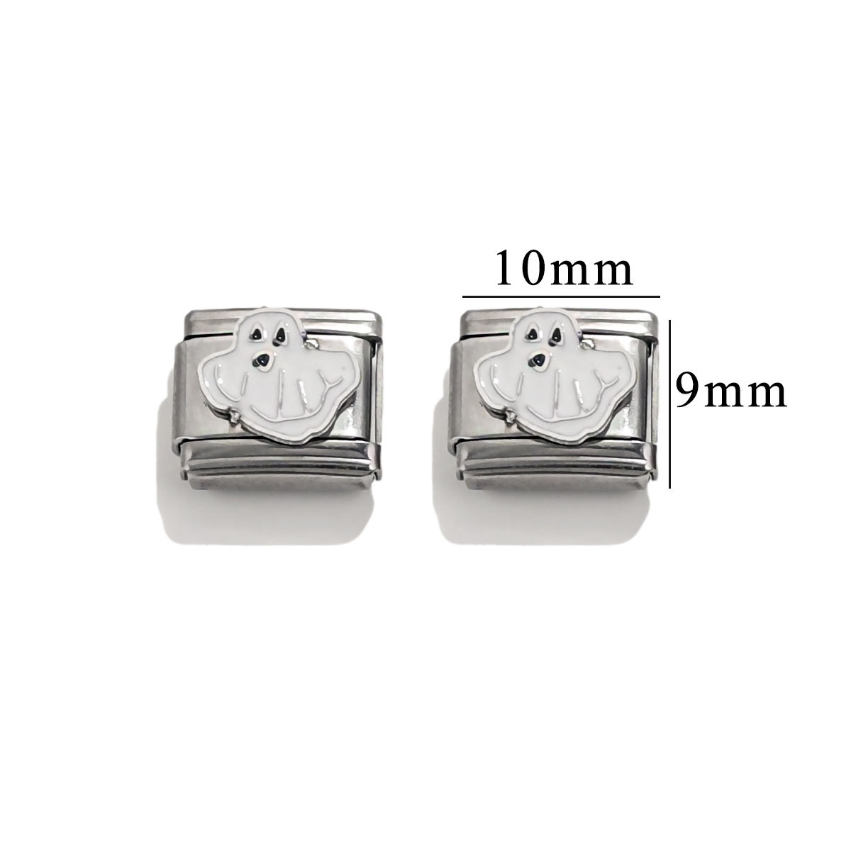 Titanio acero amor estampado patrón de goteo de aceite DIY pulsera de módulo italiano pulsera de encanto italiano