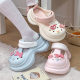 Ant Love Spring and Summer New Small Man Waist Double Color Women's Outer Hole Shoes Pink Love Bear Shoe Flower DIY