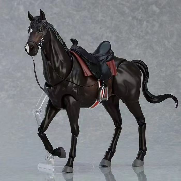 Domestic-Made 490 Brown Horse 2.0 White Horse Action Figure Model Art Painting Scene