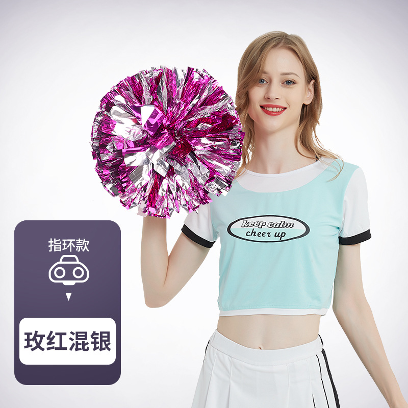 Flor bola de la flor porristas bola de la flor de la mano que sostiene la flor juegos de deportes mano que sostiene apoyos alegría apoyos en stock