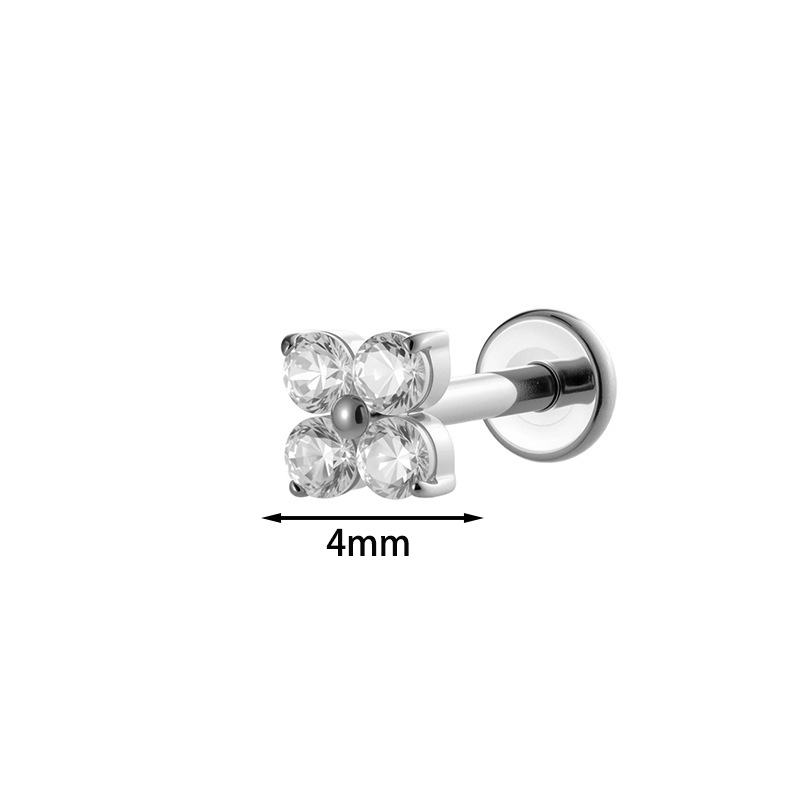 Bijou de piercing fleur en titane hengsen pour lèvre et cartilage_voghion.com