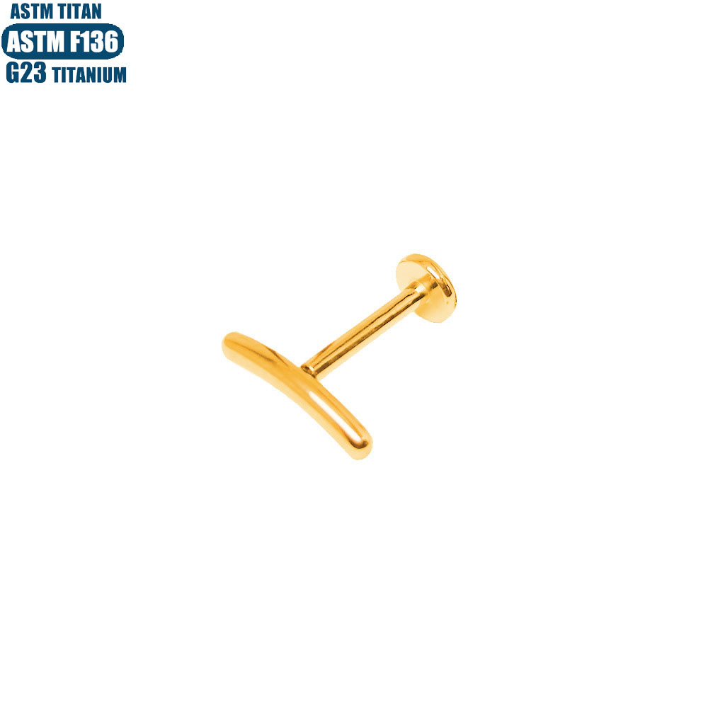 16G labret stud size and finish detail
