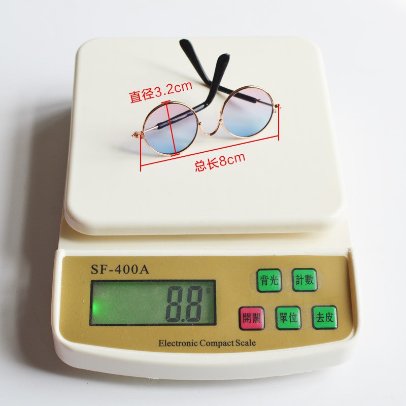 Gafas de gato gafas pequeñas gafas de sol de perro al por mayor pequeños accesorios para mascotas gafas joyas personalizadas para fotografía